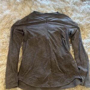 lululemon athletica Gray Long Sleeve Tee